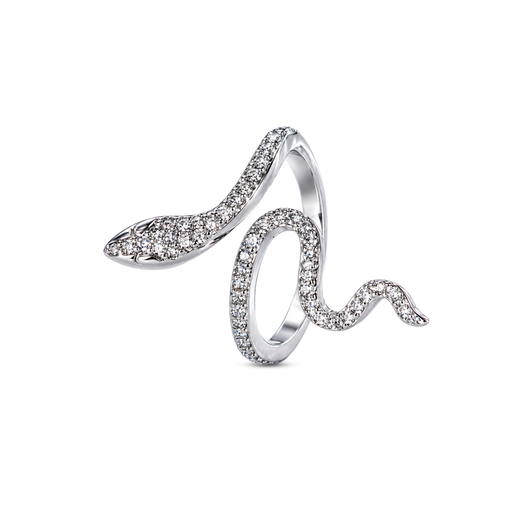 Serpent Ring in polished stainless steel