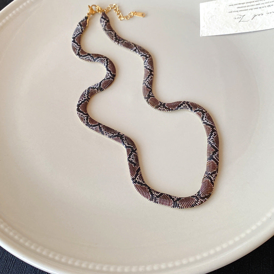 Snake Geometric Necklace